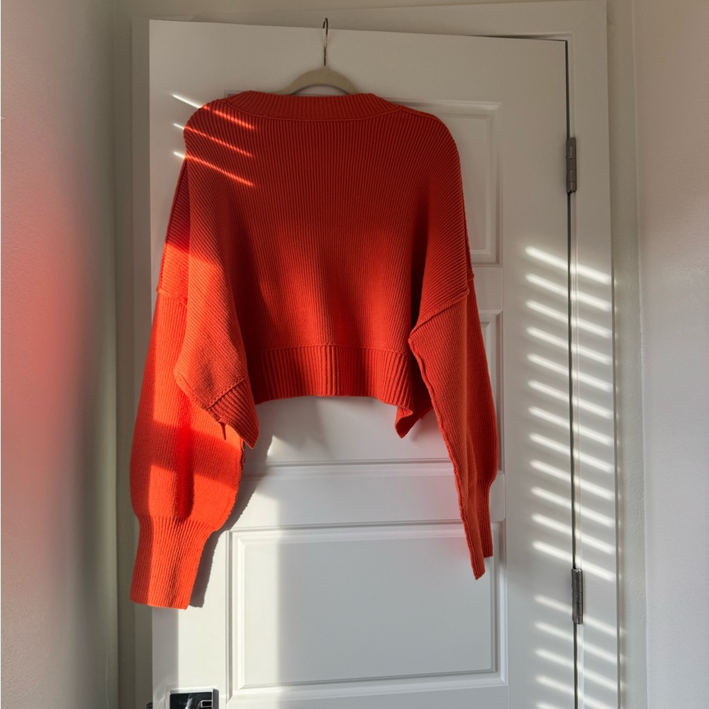 Free People Orange Sweater